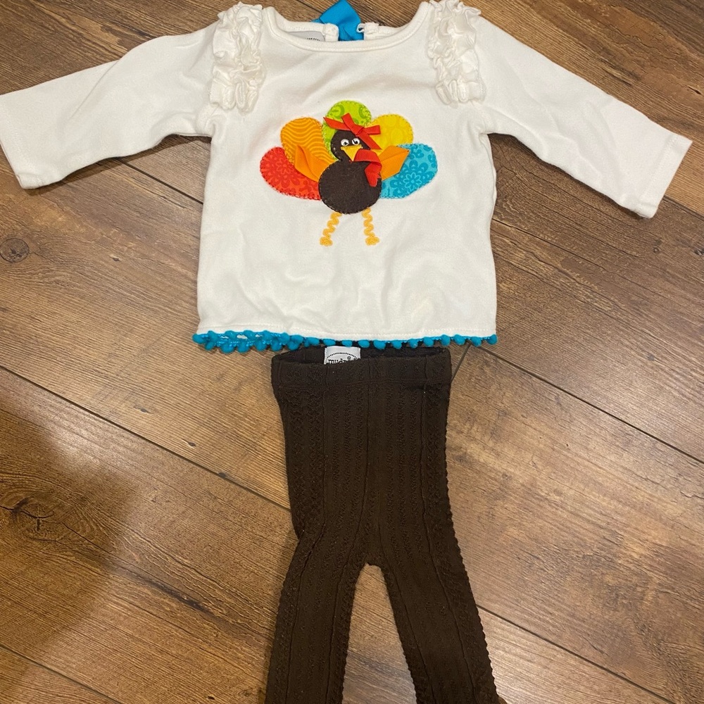 Mud Pie Festive Turkey Costume - White and Brown